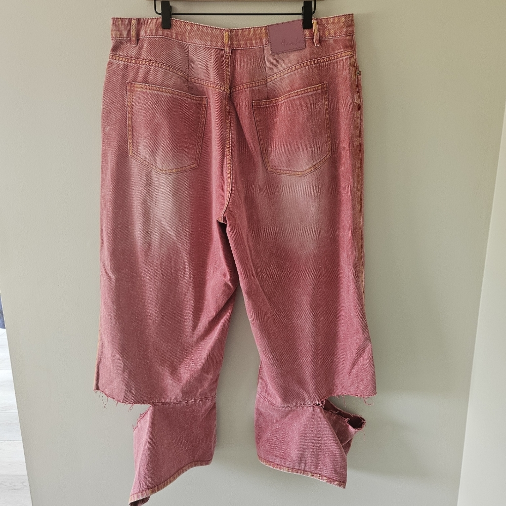 Hanifa Dusty Cedar Aster Acid Distressed Jeans ALTERED - Picture 10 of 13